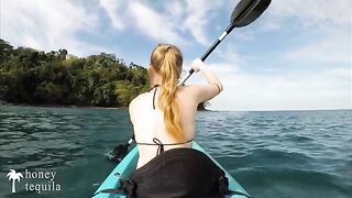 Трахнул подружку прямо в байдарке